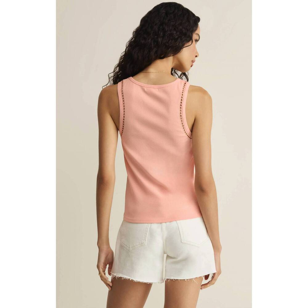 NEW Z SUPPLY boa rib tank top in bellini - Picture 3 of 5